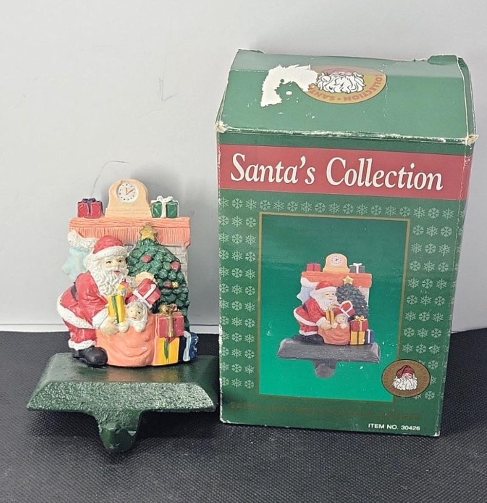 Santa's Collection Santa Claus Resin Figurine Painted Boxed 4in Small Christmas